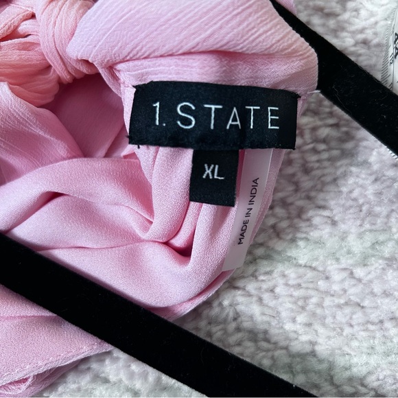 NWT 1State Bubblegum Pink Halter Maxi Dress Ruffles Valentines Day Easter XL - Picture 3 of 9